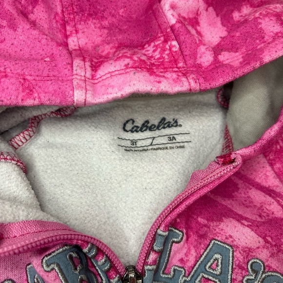 Pink Cabela’s Hooded Sweater 3T - Picture 4 of 5